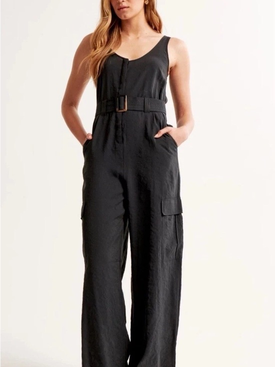 Abercrombie & Fitch Pants - Abercrombie & Fitch Navy Utility Jumpsuit in Medium TALL
